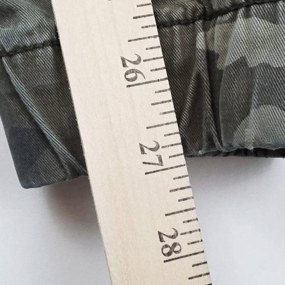 Old Navy Pants Men Small Green Camo Cargo Jogger Drawstring Elastic Waist Casual